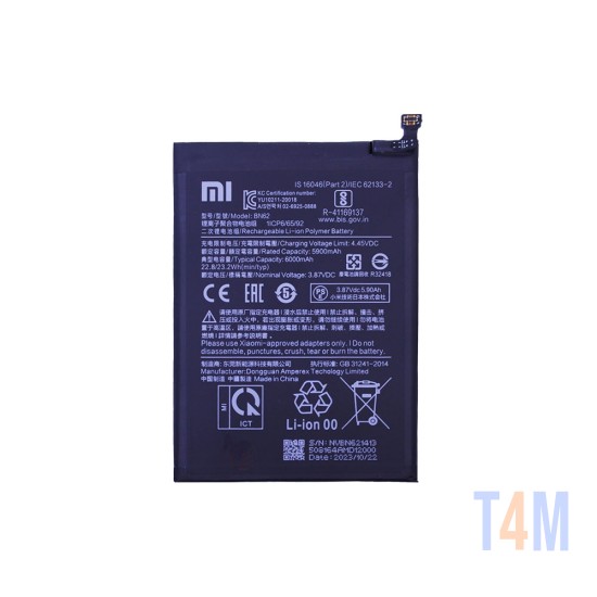 Bateria BN62 para Xiaomi Redmi 9T/Note 9 4G/Pocophone M3 6000mAh